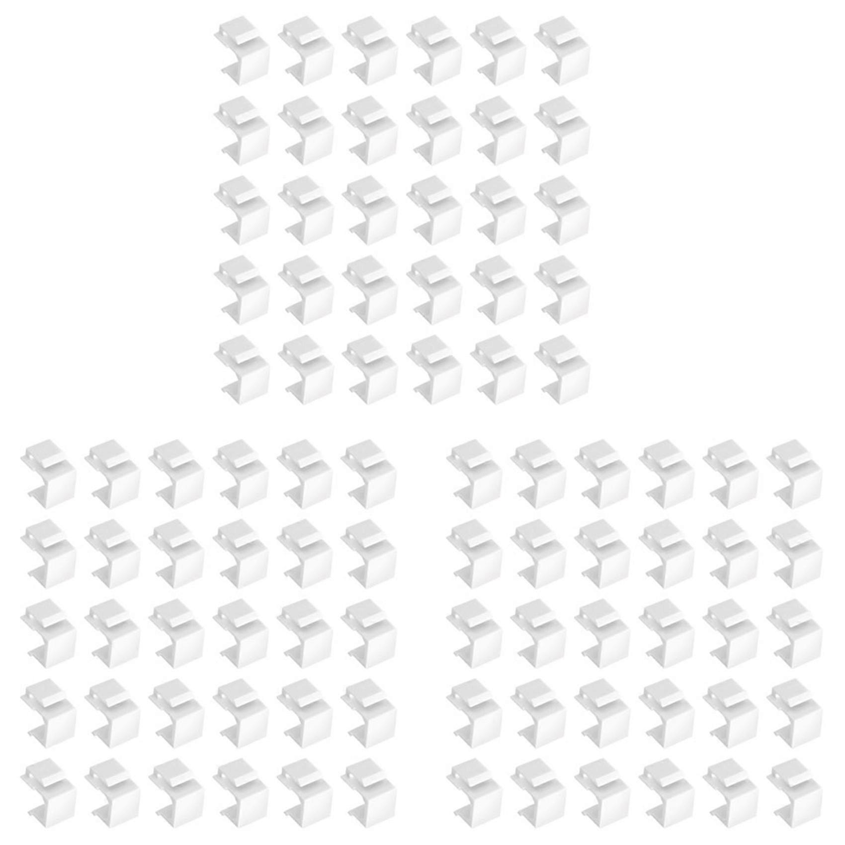 90-Pack Blank Keystone Jack Inserts for Keystone Wall Plate and Patch Panel - White