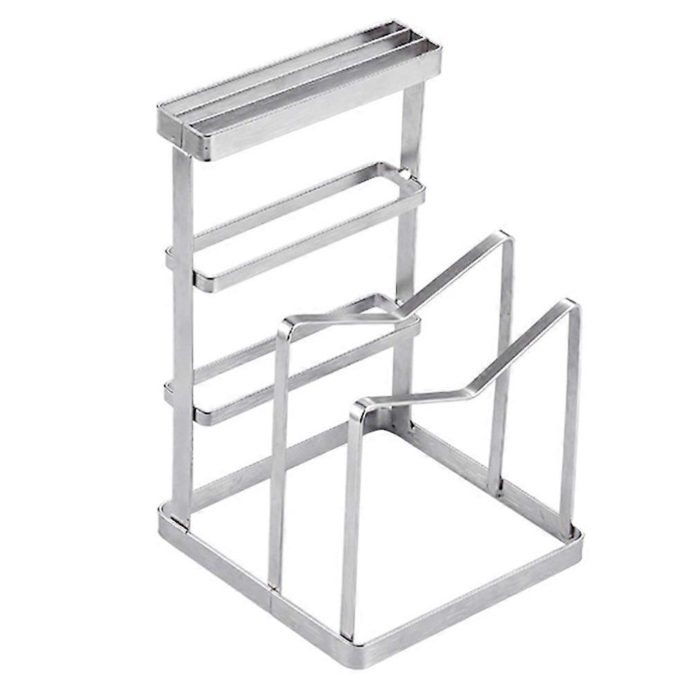1 Pc Nonslip Cutter Stand Washable Kitchen Storage Rack Drying Rack (Silver)
