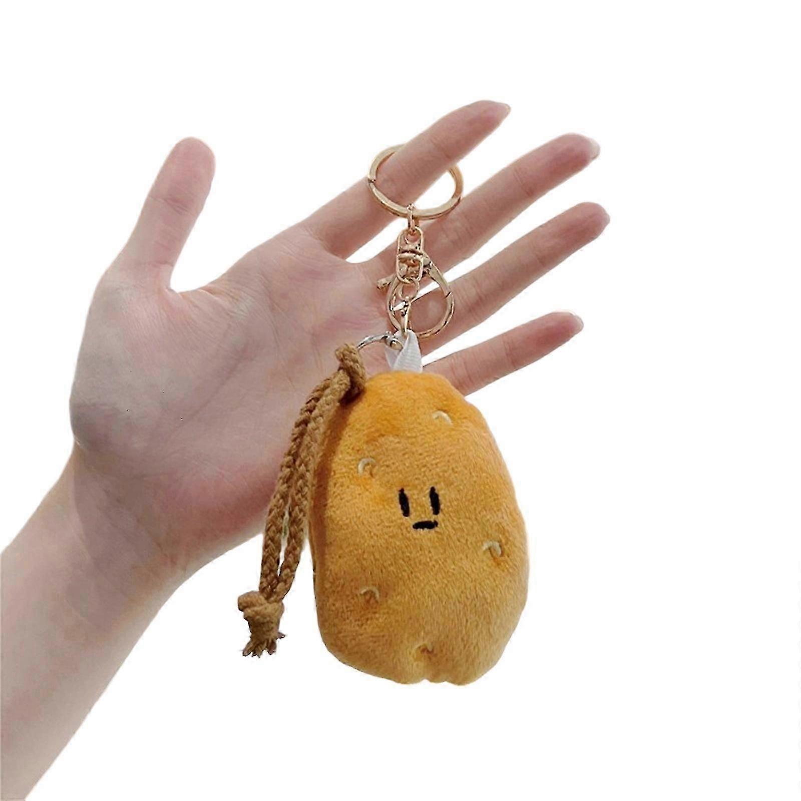 Cuteness Potato Plush Keychain Soft Figure Keyring Backpack Ornament Keychain Accessory PP Cotton Texture for Daily