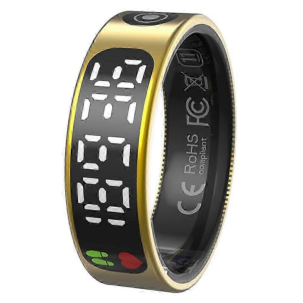 ​TK9 Smart Ring Digital Display Heart Rate Blood Pressure Sleep Monitor Waterproof Gesture Control_js17
