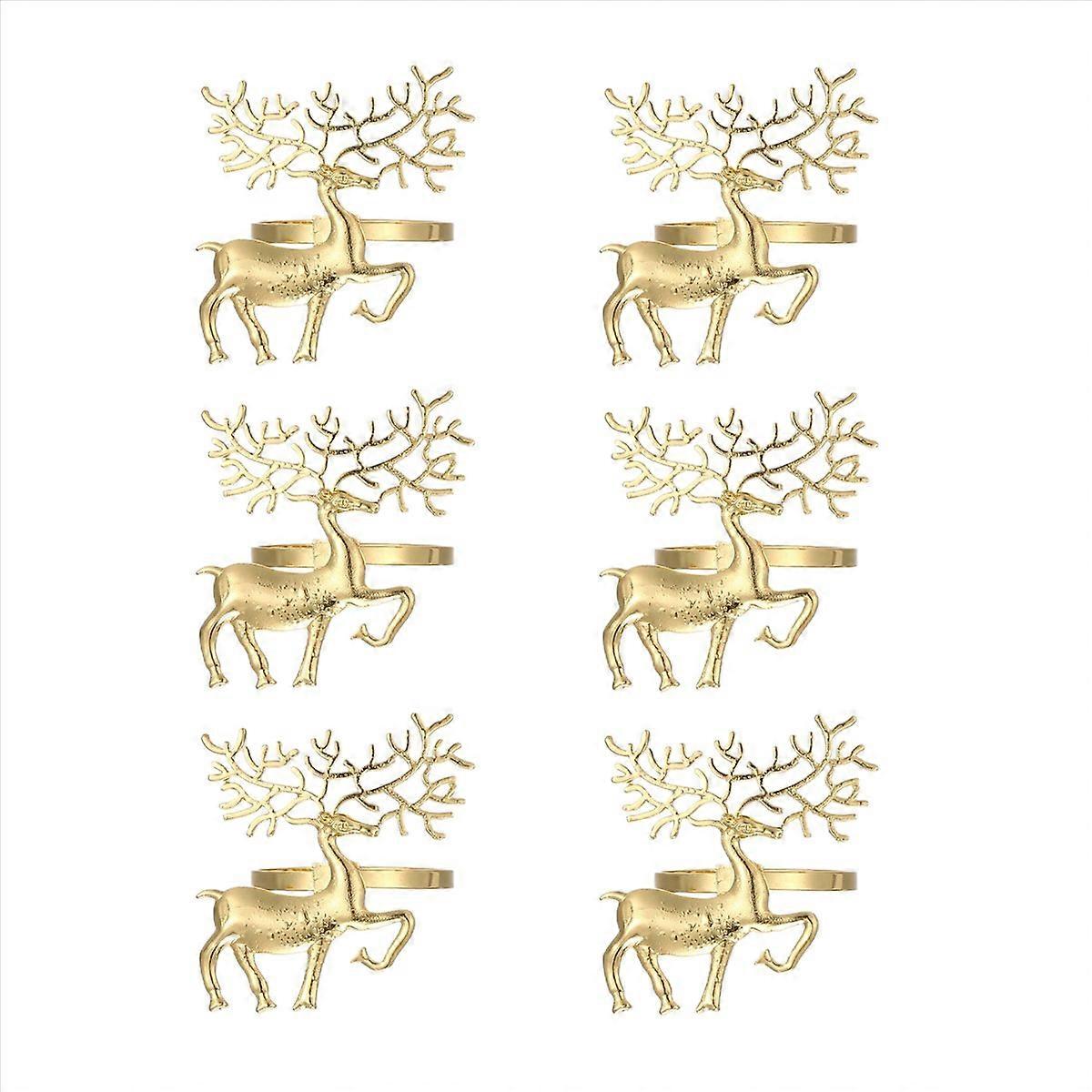 Christmas Decorations Gold Napkin Ring for Restaurant Party Dinner