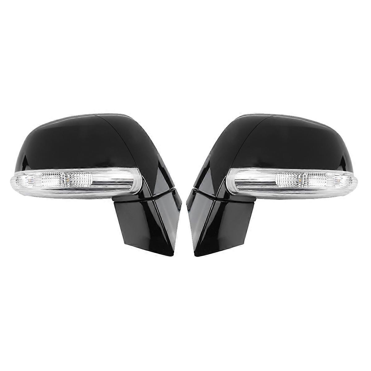 1Pair Black 6PIN Side Mirror Assembly for Captiva 2008-2017 96818101 96818102 Rear View Mirror LED Lamp+Heated