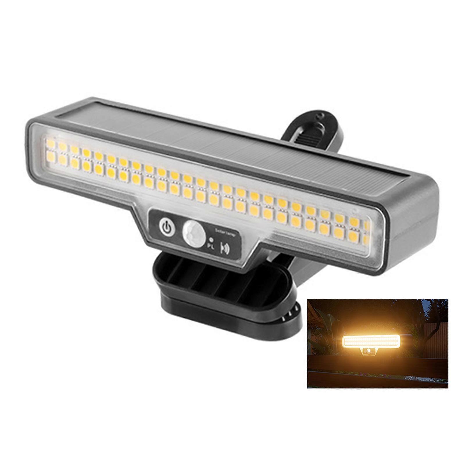 Intelligent Solar Clip Light Outdoor Illuminations with Light and Motion Sensor Automatic Operations Suitable for Yard Multicolor