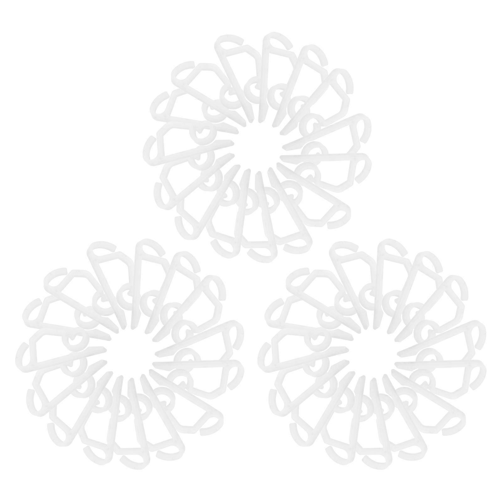 Outdoor String Light Clips White Plastic Hooks for Hanging 50Pcs Holiday Decor