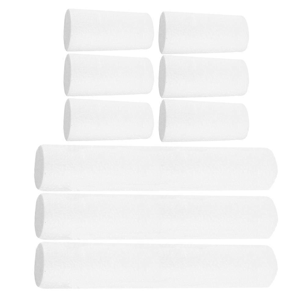 White Foam Cylinders for DIY Art Projects 9Pcs Polystyrene Cylinders