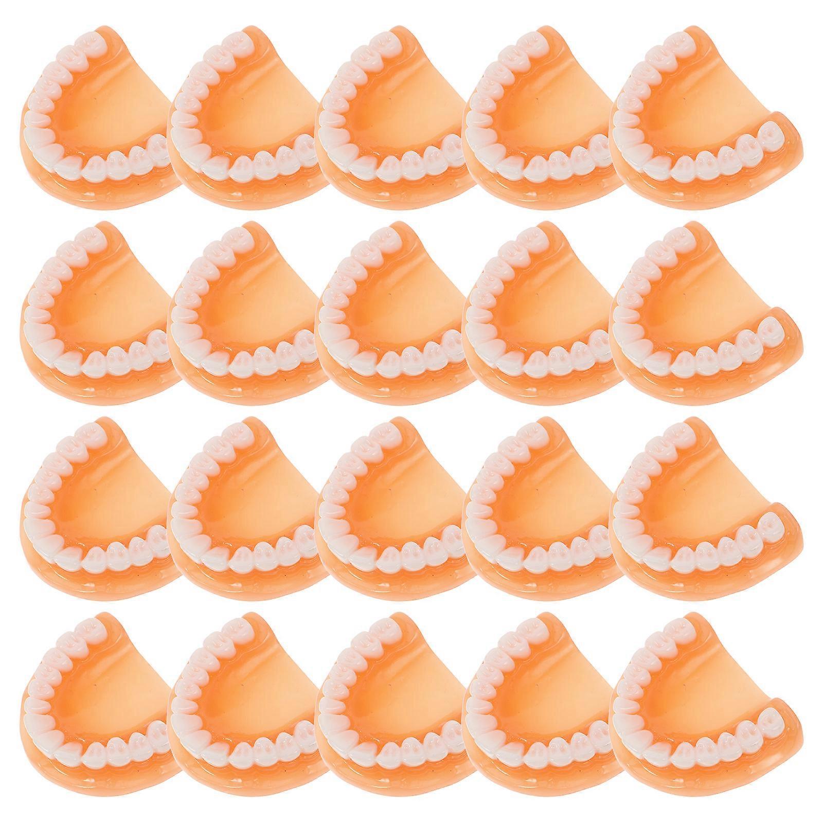 Tooth Decor False Teeth Charms for DIY Jewelry 20Pcs Assortment