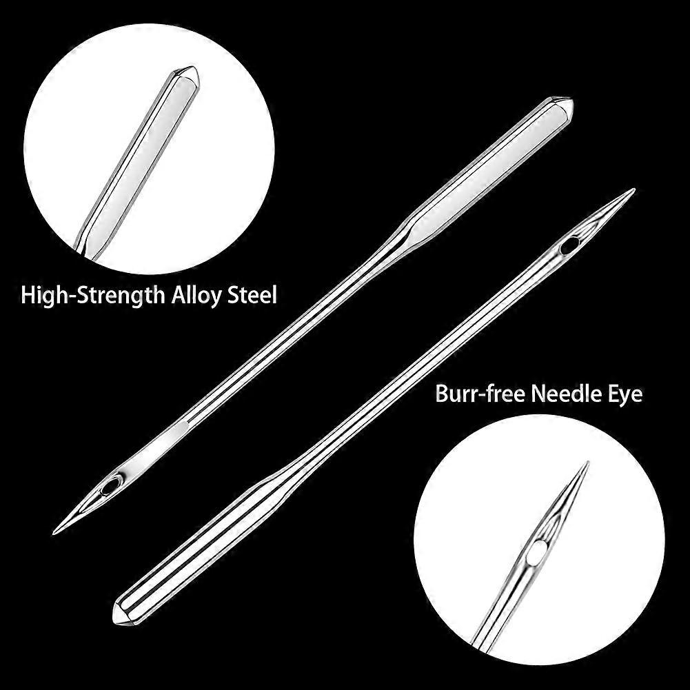 100 Pcs Universal Sewing Machine, 5 Size with Bobbin, Threader, Ripper, Compatible