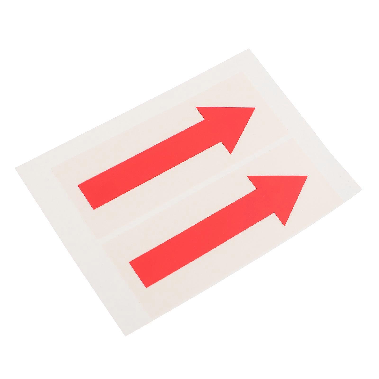 Arrow Caution Stickers for Warning 2Pcs Red Durable Equipment Marker Sticker