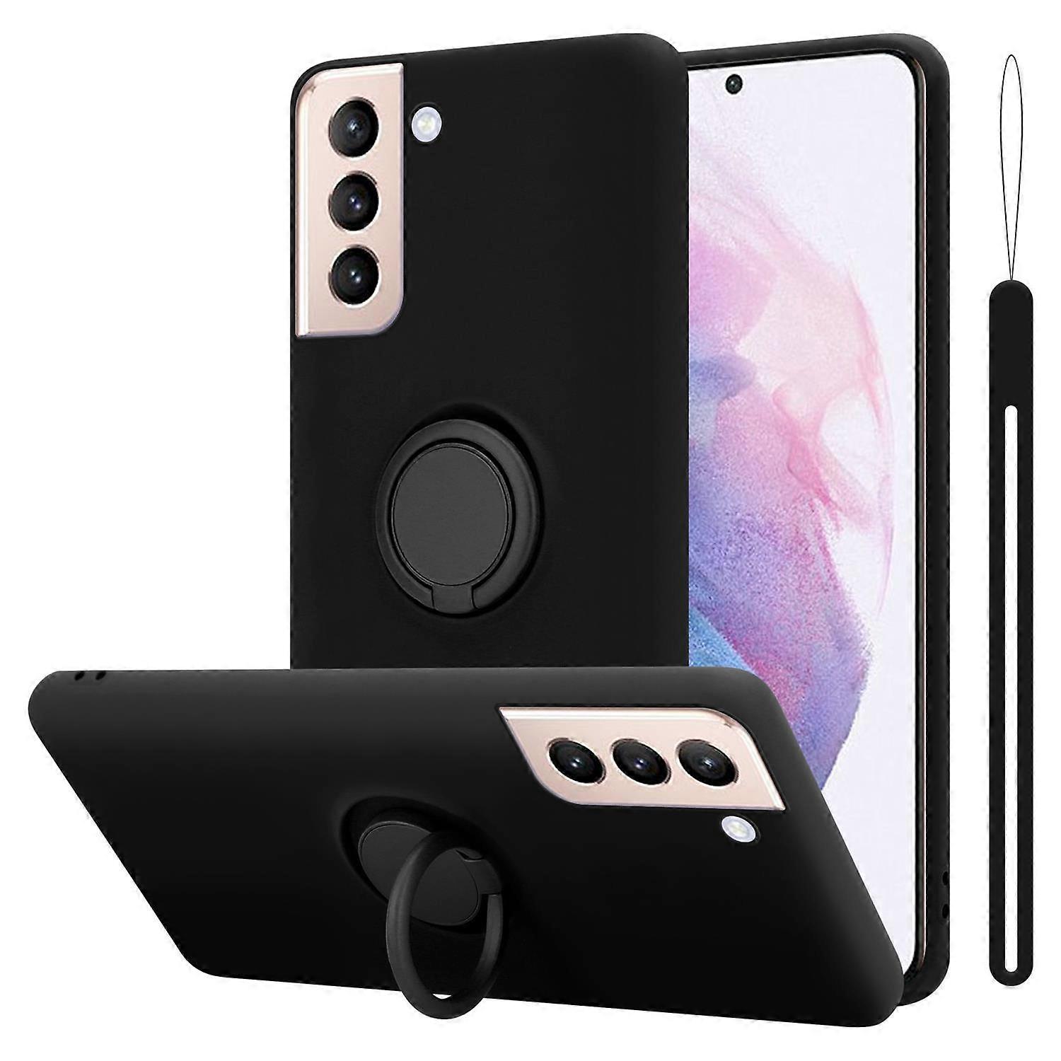 Samsung Galaxy S21 PLUS Protective Case TPU Case - Liquid Design with Ring