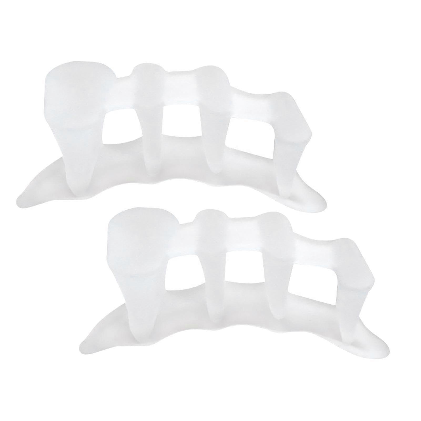 3 Hole Finger Separator and Hammer Toe Splint for Correcting Crooked or Overlapping Fingers, Transparent