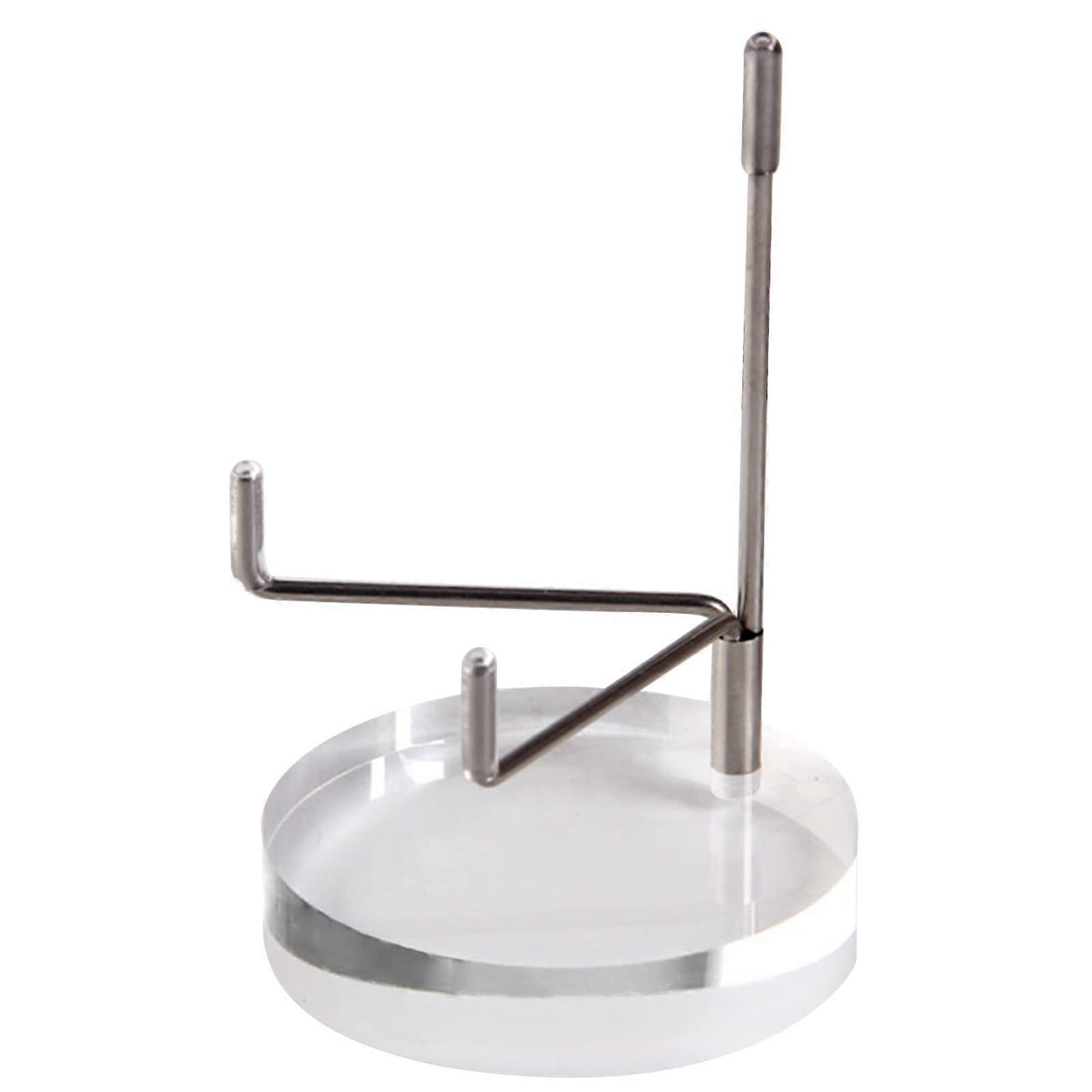 Adjustable Metal Easel Display Stand with Clear Acrylic Base for Crystals Minerals Fossils Geodes