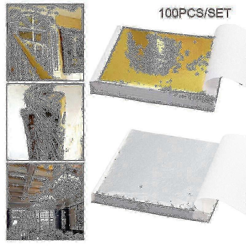 Gold Sheets for Crafts, 100x 24k Gold Leaf for Design