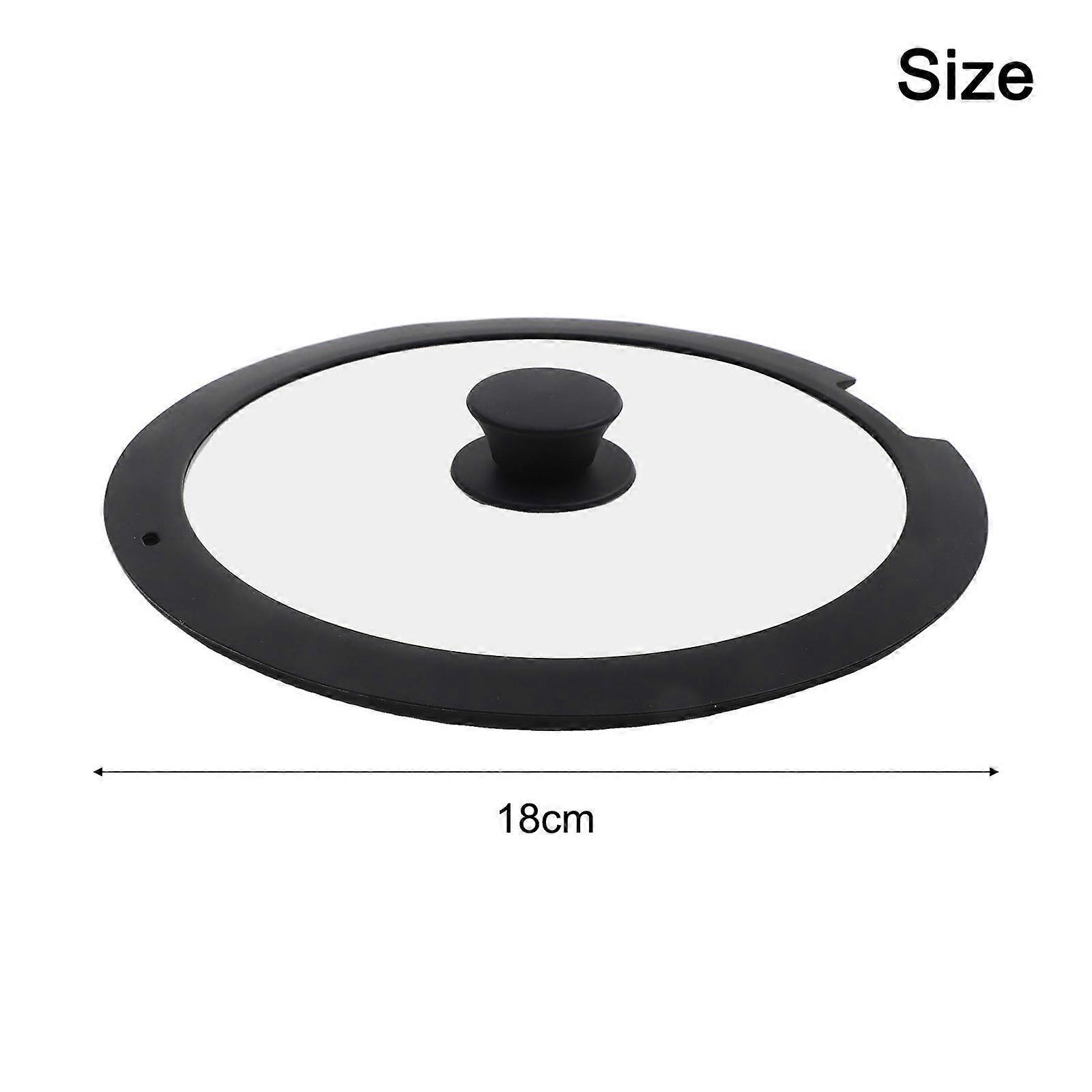 Sleek Black and White Silicone Pot Lid Compatible with Different Sizes