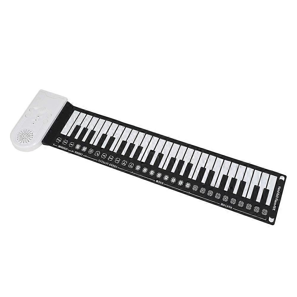 Portable 49-Key Hand Roll Up Piano for Beginners, Foldable Silicone Keyboard