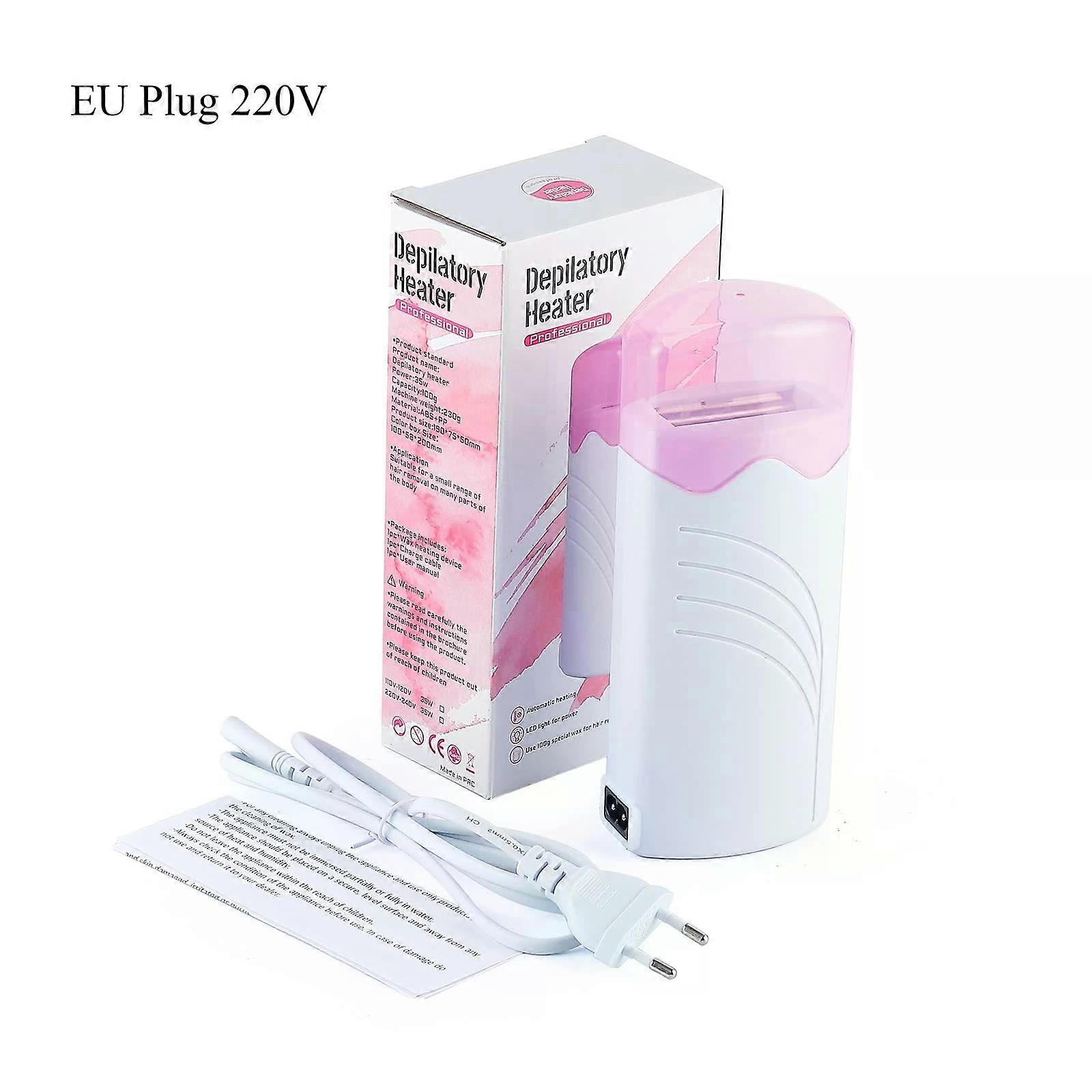 Chauffe-cire �� rouler, Double cartouche, pour femmes et hommes, ��pilation grossi��re avec Base chauffante