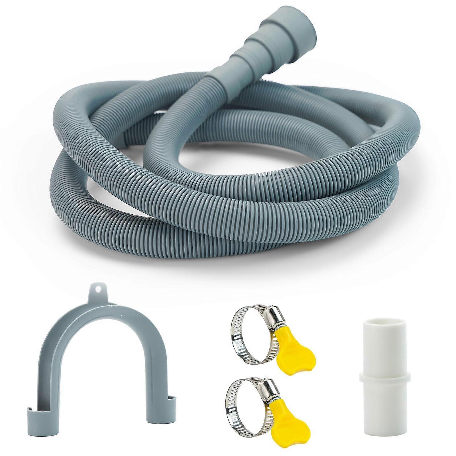 4.9ft Universal Washing Machine Drain Hose Kit with Adapter, Flexible LeakProof Washer Extension