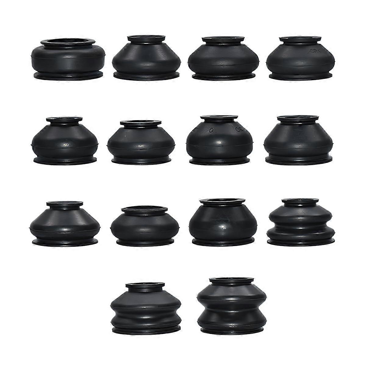 14pcs Universal Rubber Tie Rod End Boot Kit for Steering Rack Dust Cover Protection