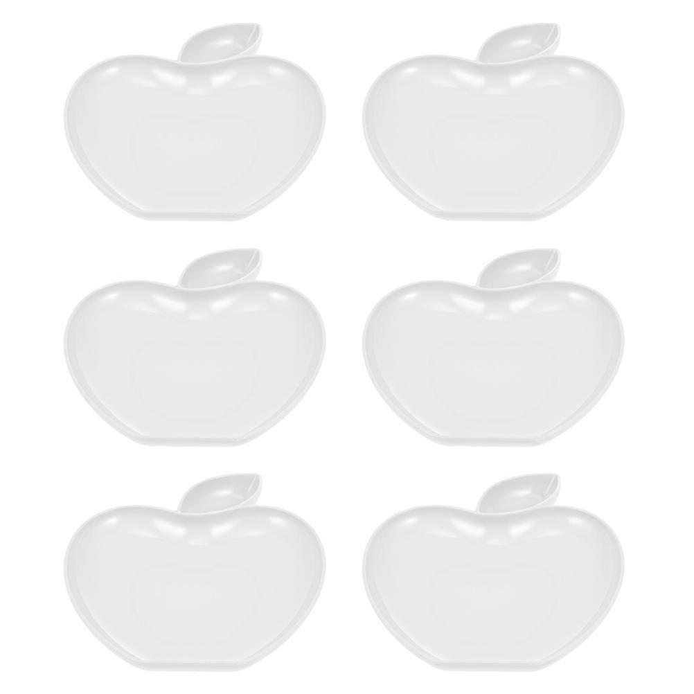 Kitchen Gadget Apple-Shaped Dip Plates for Home Use Dumpling Plates 6Pcs