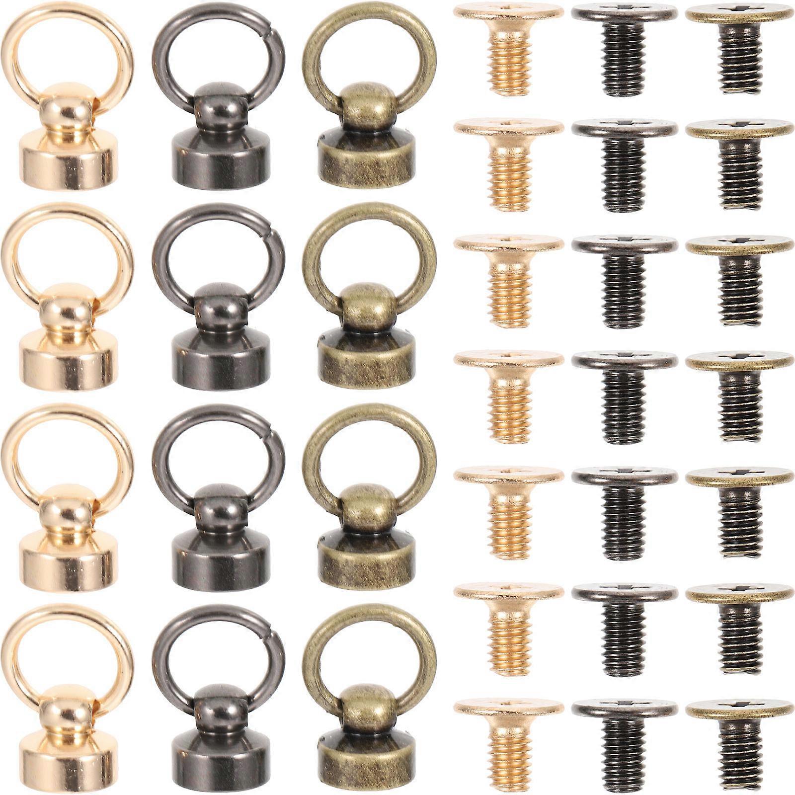 Metal Rivet Studs 60Pcs Decorative Pulling Ring Rivets For Beginners And Craft Enthusiasts Assorted Color