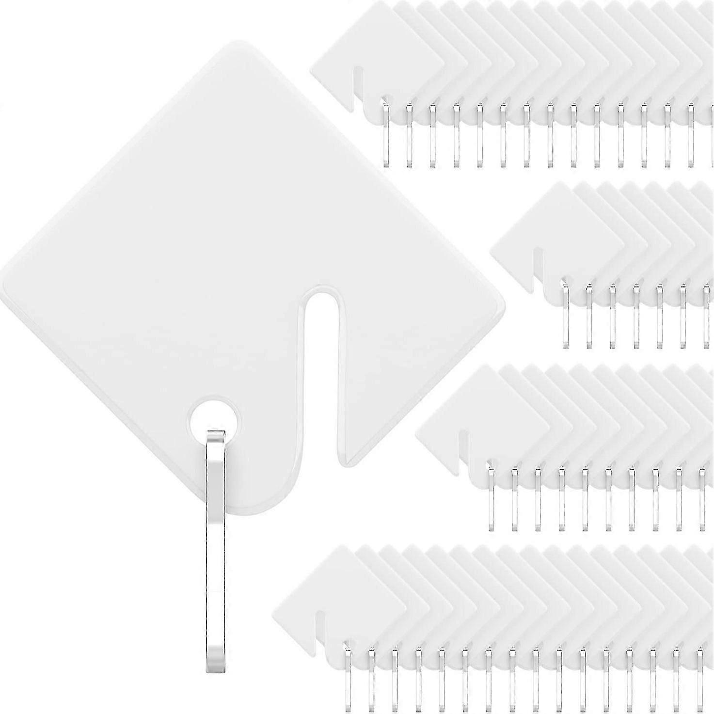 60pcs/100Pcs Key Tags, White Key Tags Blank Square Key Tags,Writable