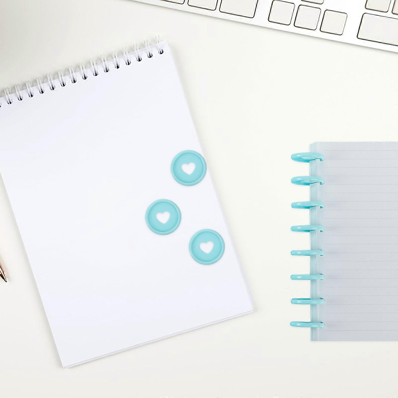 Sky-Blue Binder Discs for Planner Plastic 50Pcs Loose-Leaf Binding Discs