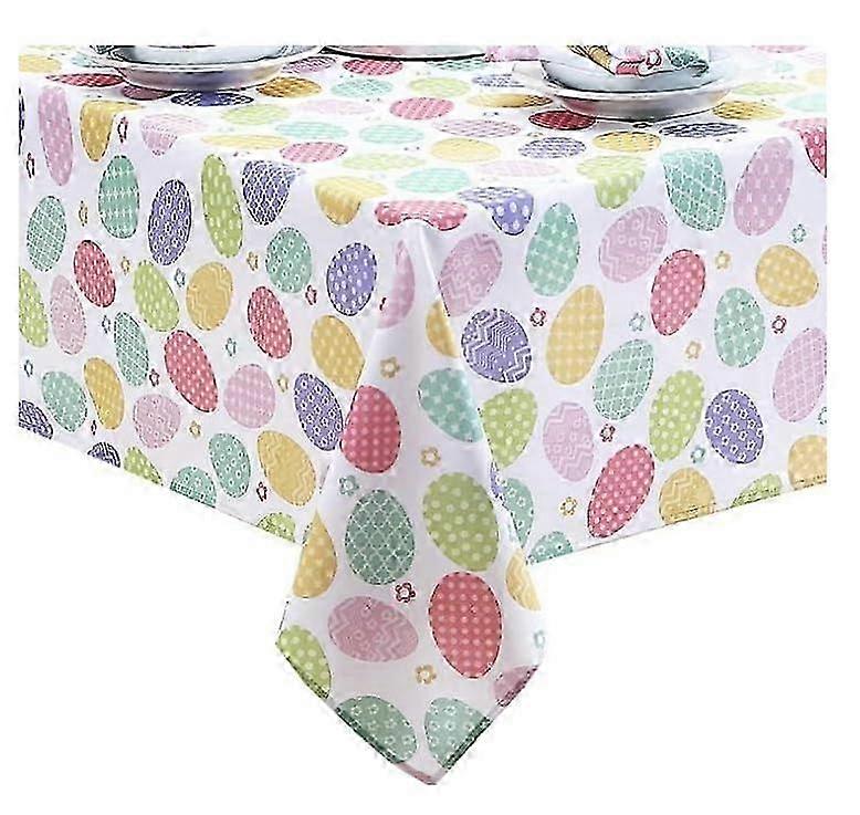 Veewon Easter tablecloth Easter Party tablecloth waterproof Easter Eggs Table Covers Decoration, 137274cm, medium 26-27s