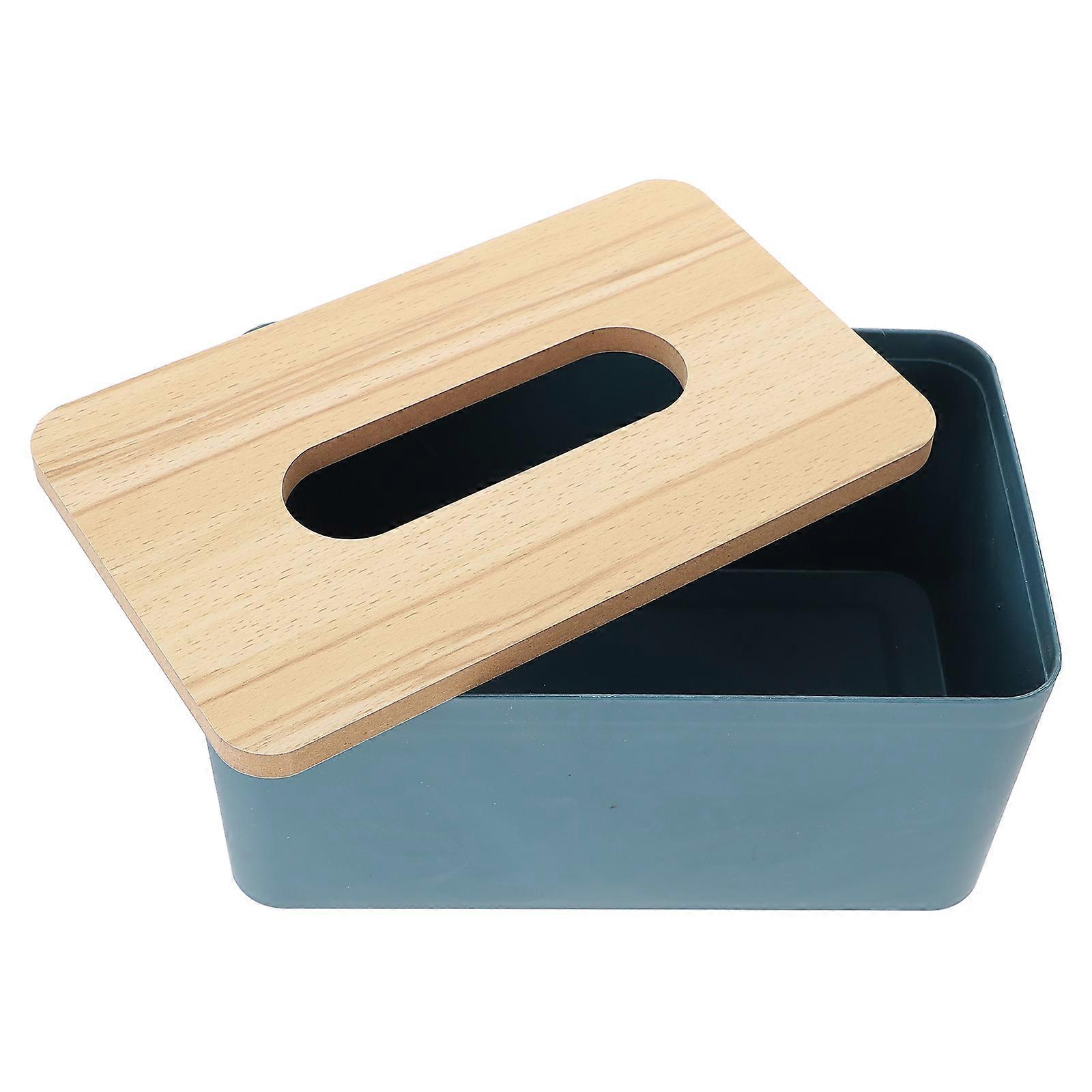 Skyblue Napkin Container with PP Material for Storage Tissue Box Keeps Desk Tidy 1 Pc