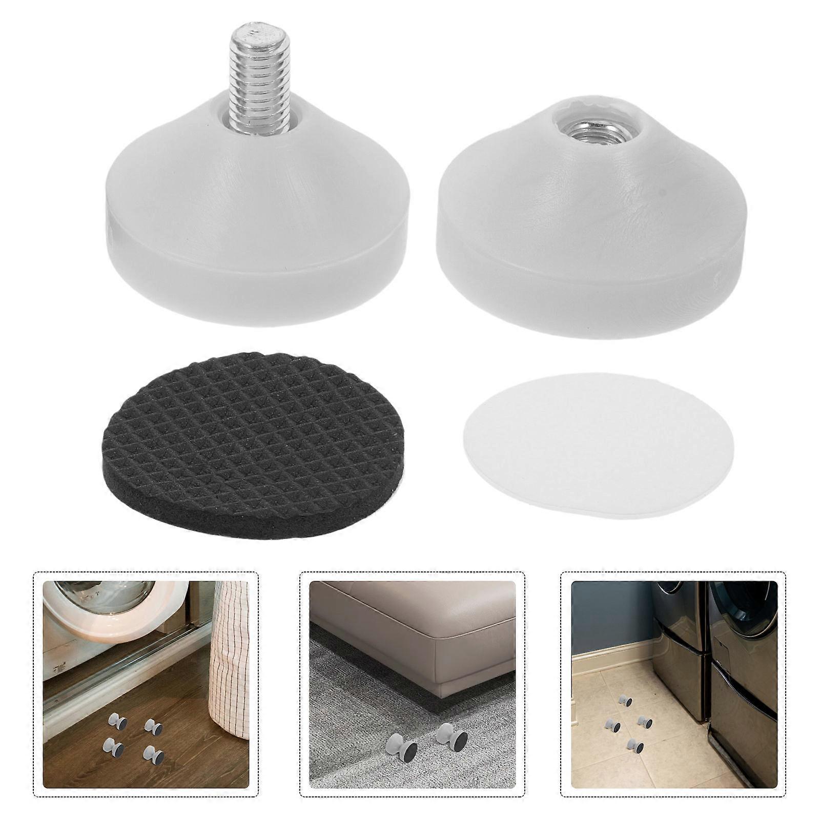 Anti Shake Headboard Stoppers for Bed Noise Reduction 4Pcs White Plastic