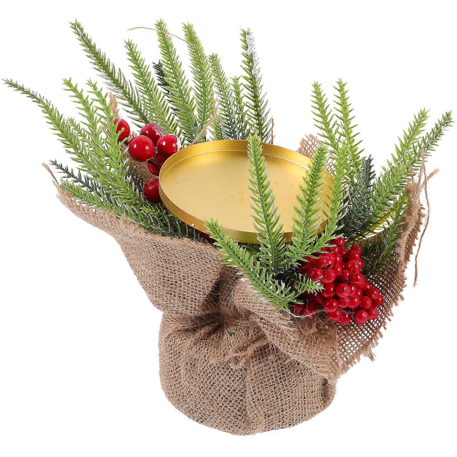 Christmas Candle Holder Dining Room Decorative Use 3Pcs Pack