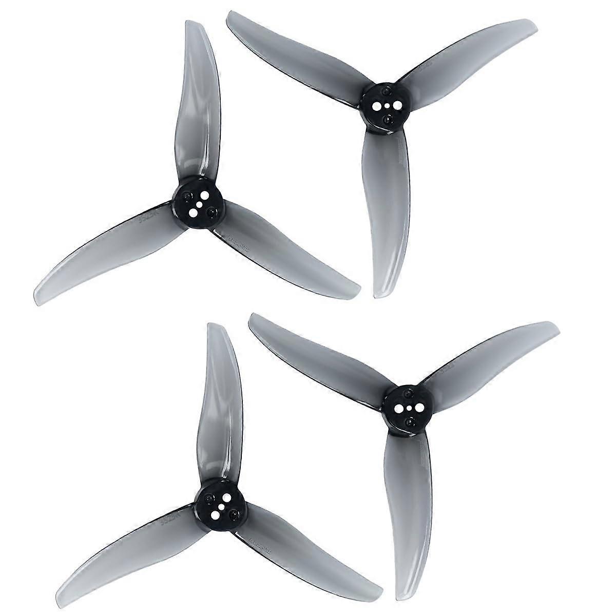 Hurricane 3525 RC Drone Propellers 3Blade TMount 1.5mm Gray  Strength Balanced