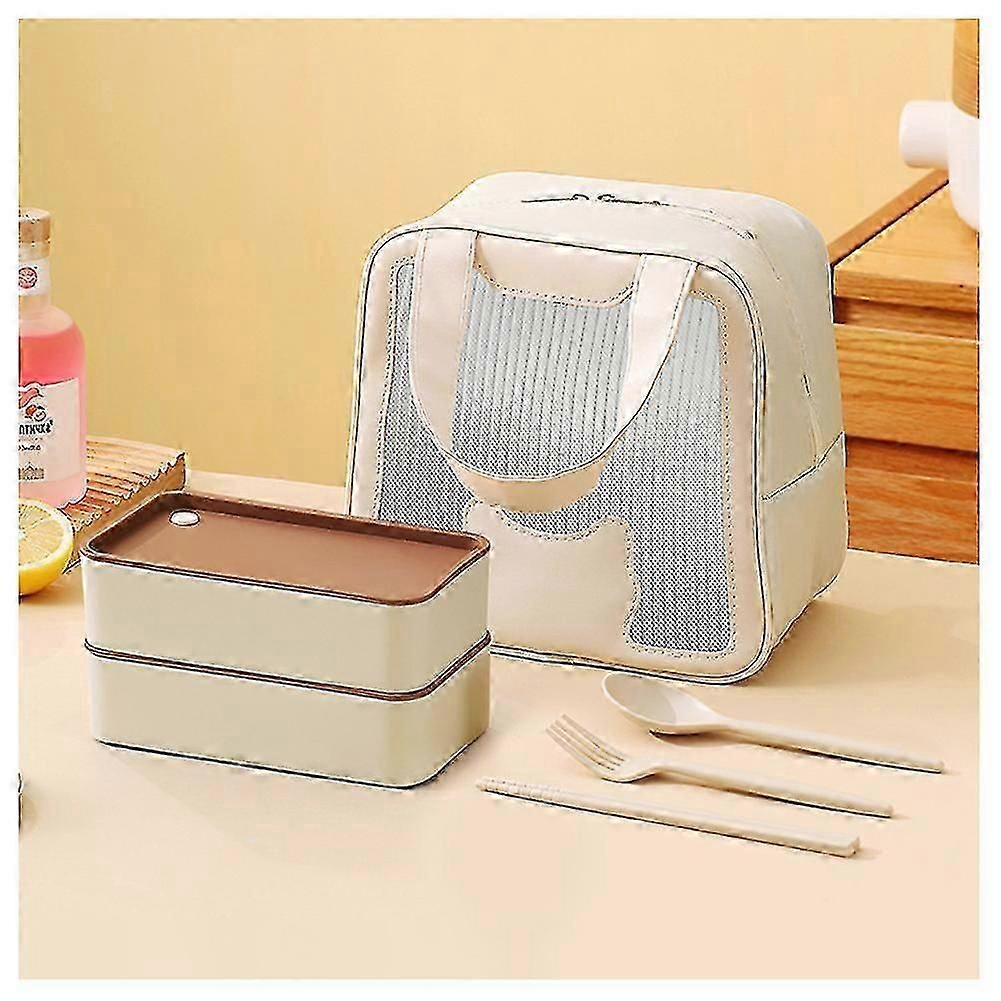 Two-layer/three-layer Squared Lunch Box With Bag Household Lunch Container Box For School Office