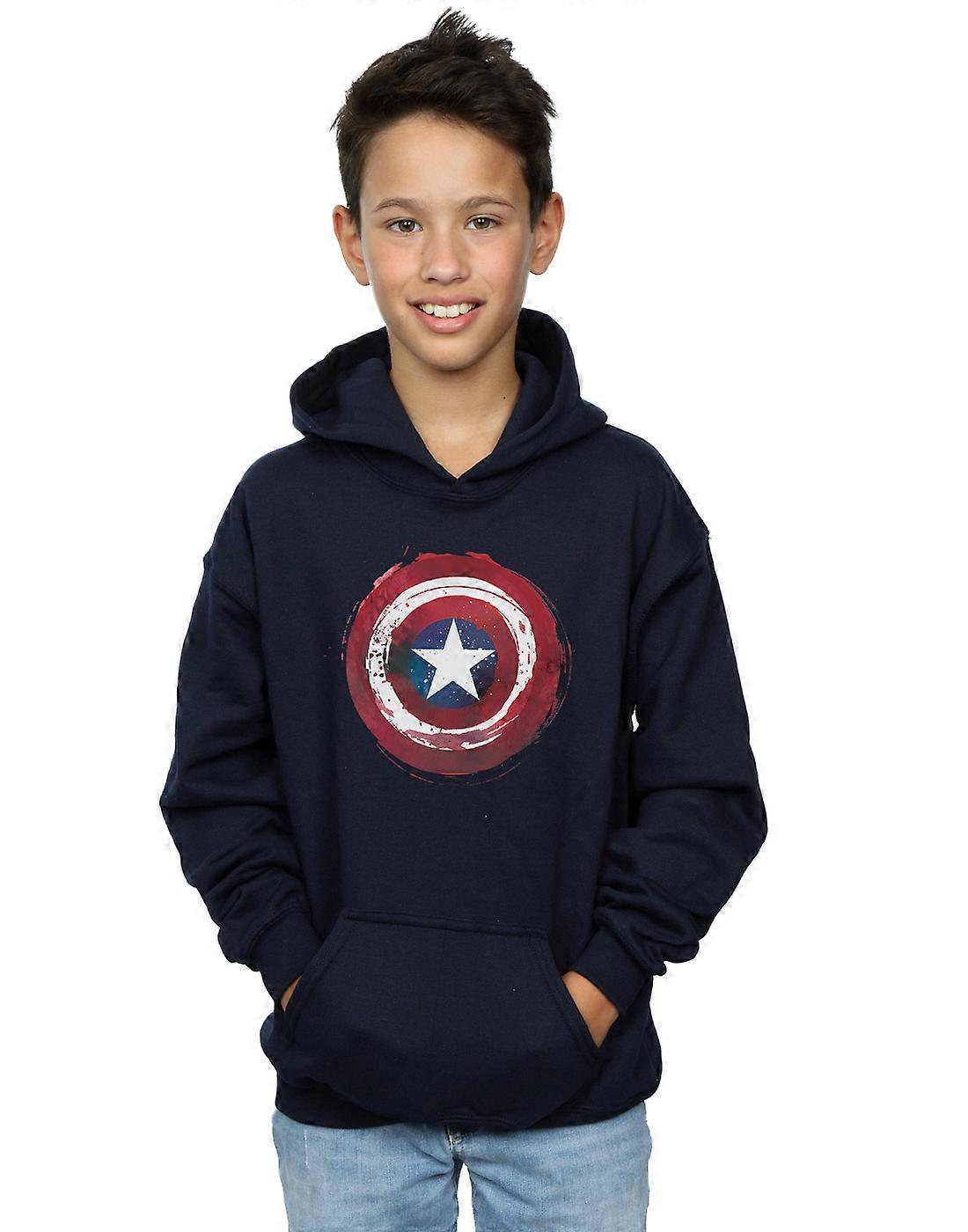 Marvel Boys Captain America Splatter Shield Hoodie