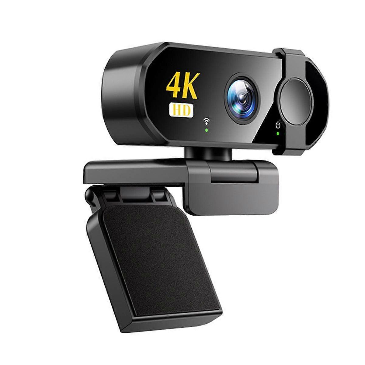 4K HD USB Webcam for Laptop Desktop External Camera Plug Play Webcam Auto-Focus Streaming for Online