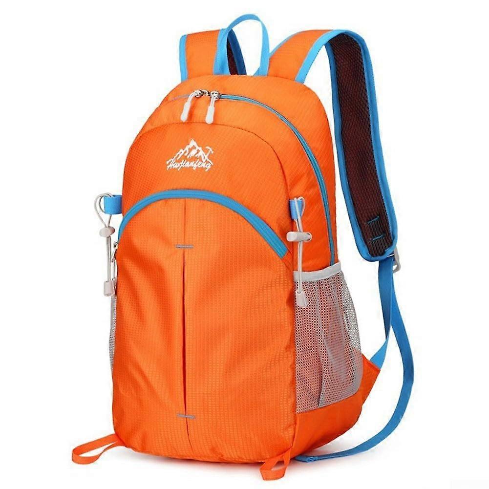 20L Waterproof Lightweight Hiking Backpack with Laptop Compartment and Foldable Side Pockets Orange