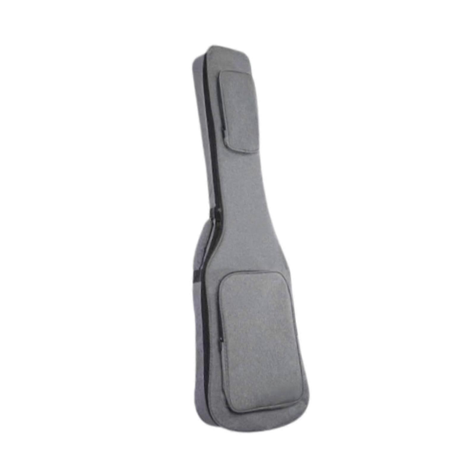 Bass Guitar Gig Bag with Thick Padding, Adjustable Shoulder Straps and Multiple Pockets, Gray