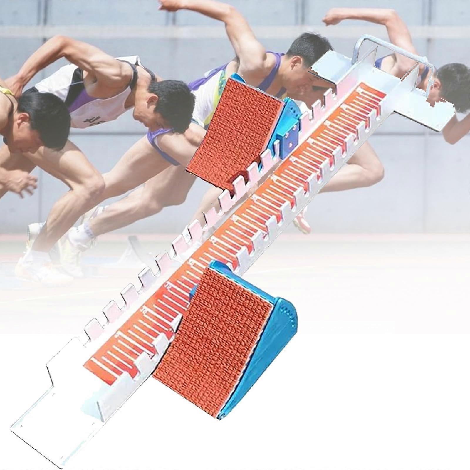 Starting Blocks with Angle Adjustable Pedals and Portable Handle for Track and Field Events
