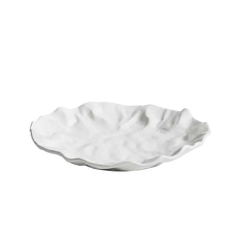 Ceramic Dinner Plate and Serving Tray for Elegant Snacks, Appetizers, Desserts, Parties