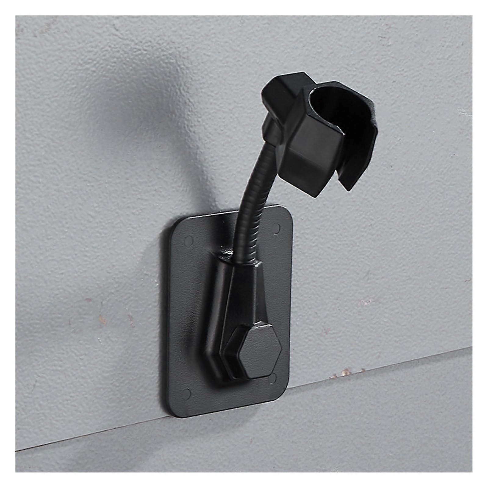 Black 360° Adjustable Shower Head Holder Wall Mounted Bracket for Easy Positioning