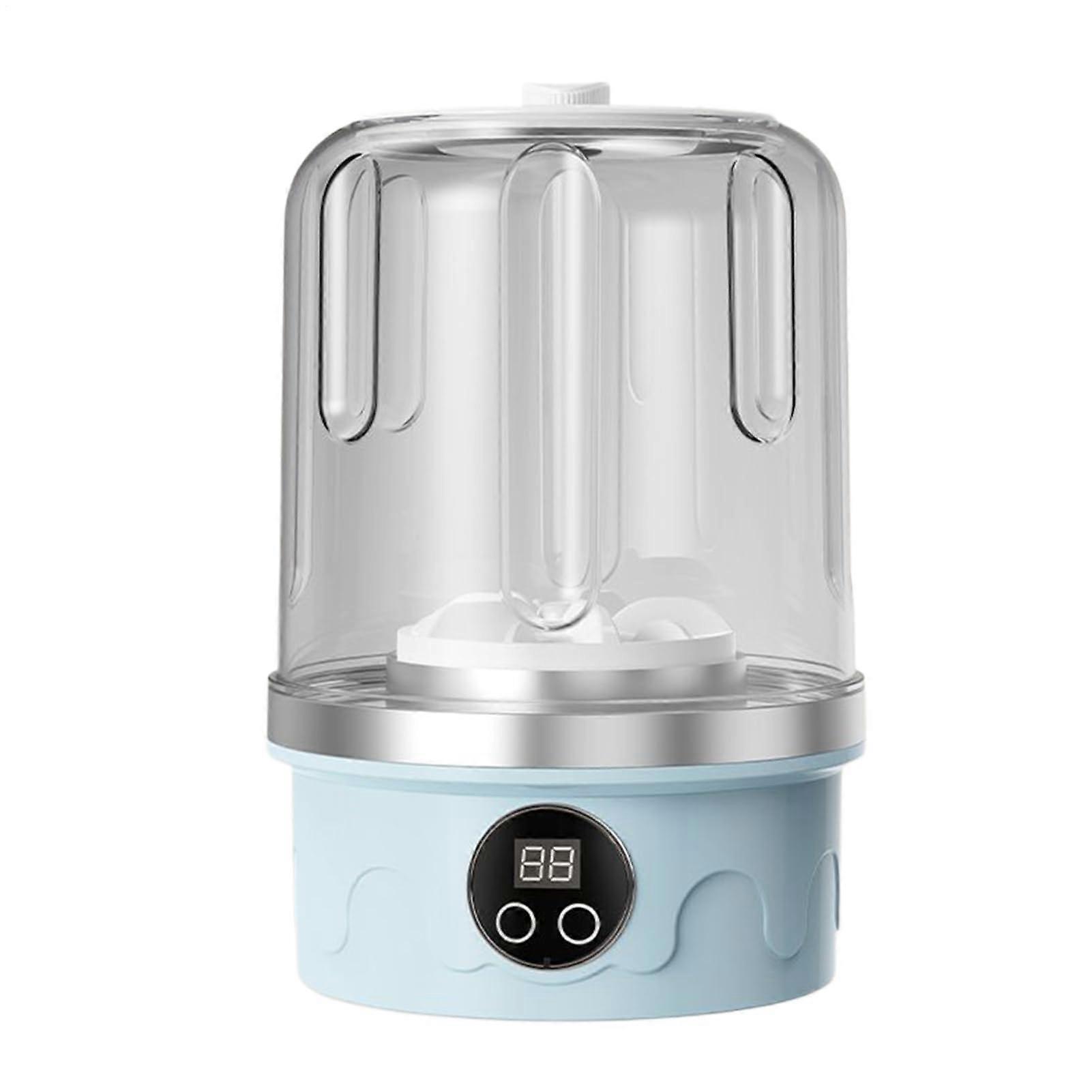 Portable Washing Machine USB Rechargeable DoubleLayer Cleaning 3 Modes for Baby Clothes Blue