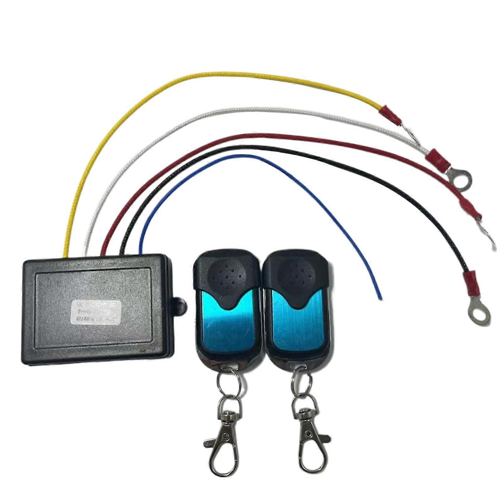 Wireless Winch Remote Controller 12V 24V with Dual Transmitters for OffRoad Vehicles 98ft Range