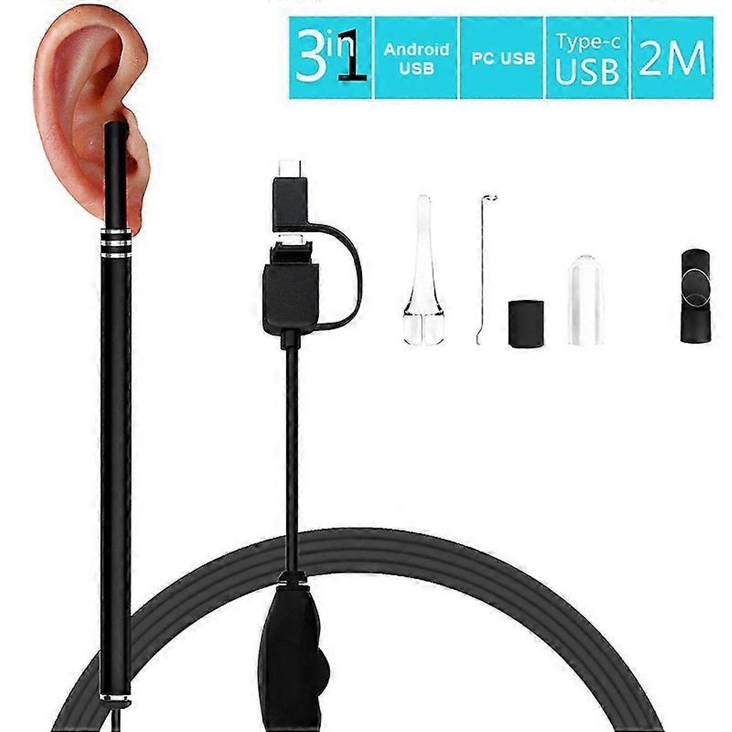5.5mm USB Ear Pick Endoscope Mini Camera Ear Cleaner Borescope Support Mobile Phone System New