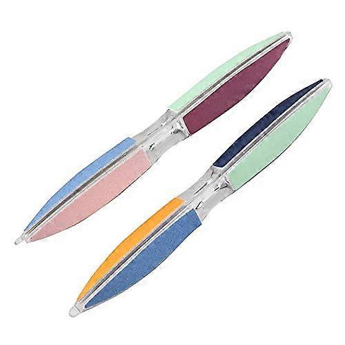 SixSided MultiSurface Nail Buffer File  Multicolor Plastic Manicure Tool Compact Lightweight