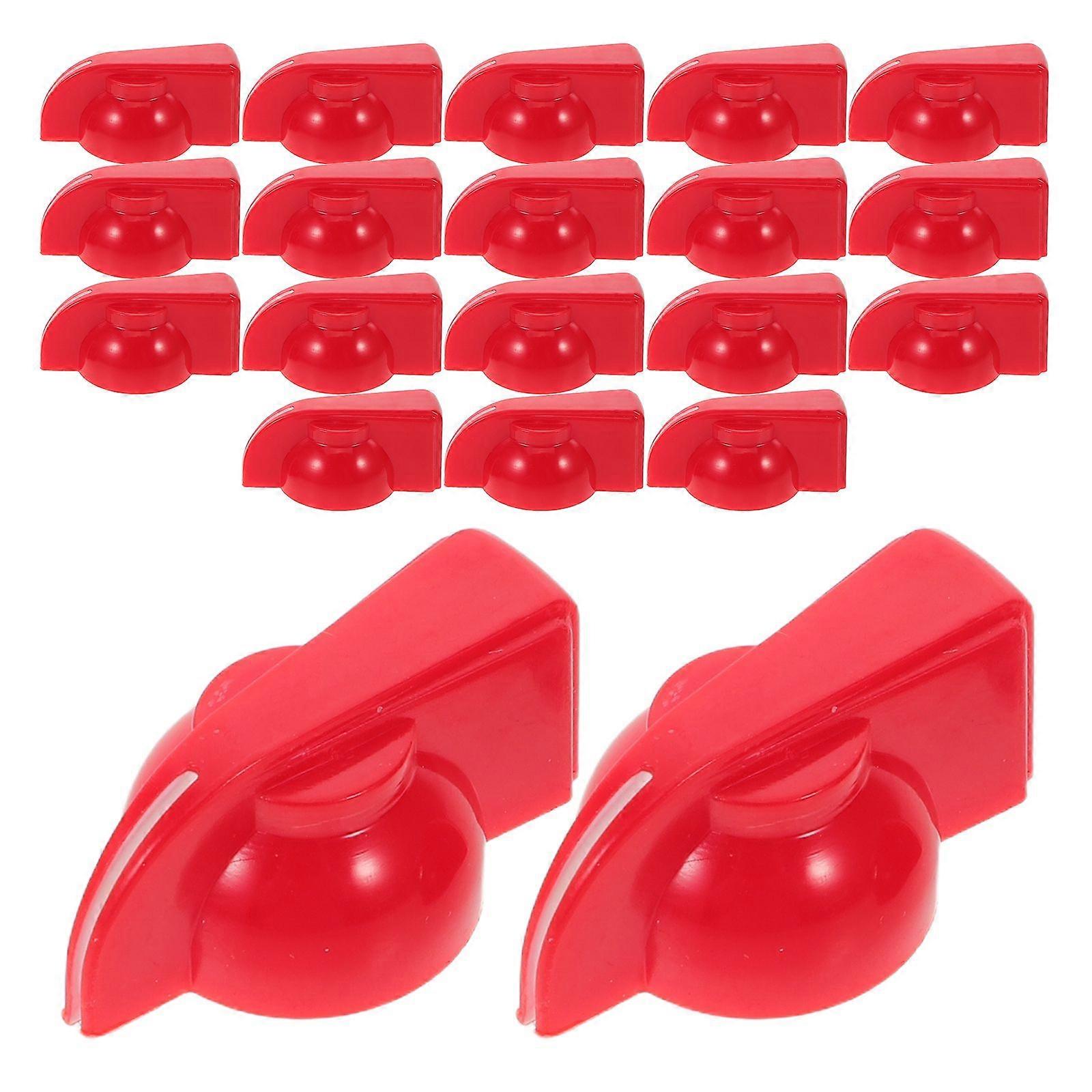 20PCS Guitar Control Knobs - Speed Adjustment Knobs, Plastic Volume Tone Replacement Part for Musical Instrument Electric Guitars Red