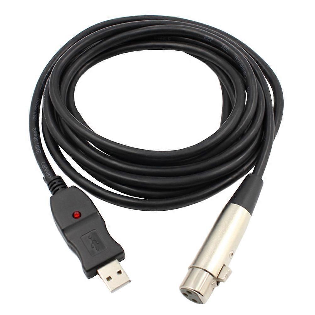 USB to Xlr Mic Converter Cable Adapter for Recording USB Microphone Cable