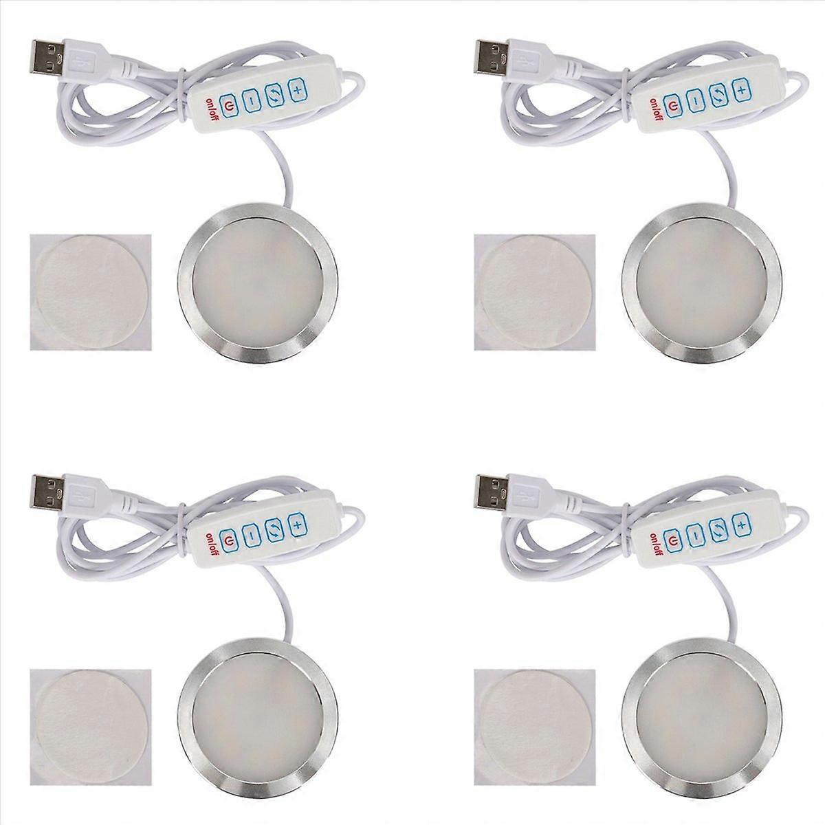 4X 3D Printing Model LED Light LED Spotlight 5V Ultra-Thin Night Light USB Adjustable LED Light for