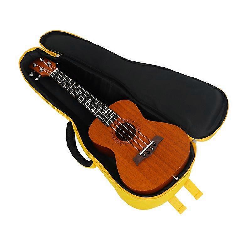 Bolsa de guitarra pequena de 23 polegadas com bolso lateral transparente para ukulele