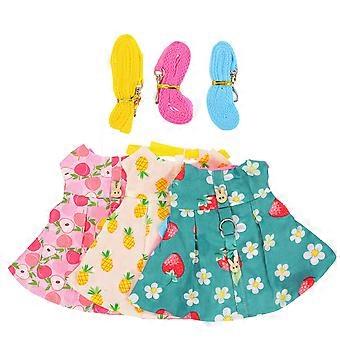 Assorted Color Pet Rabbit Vest Harness Set for Summer Use 3Sets