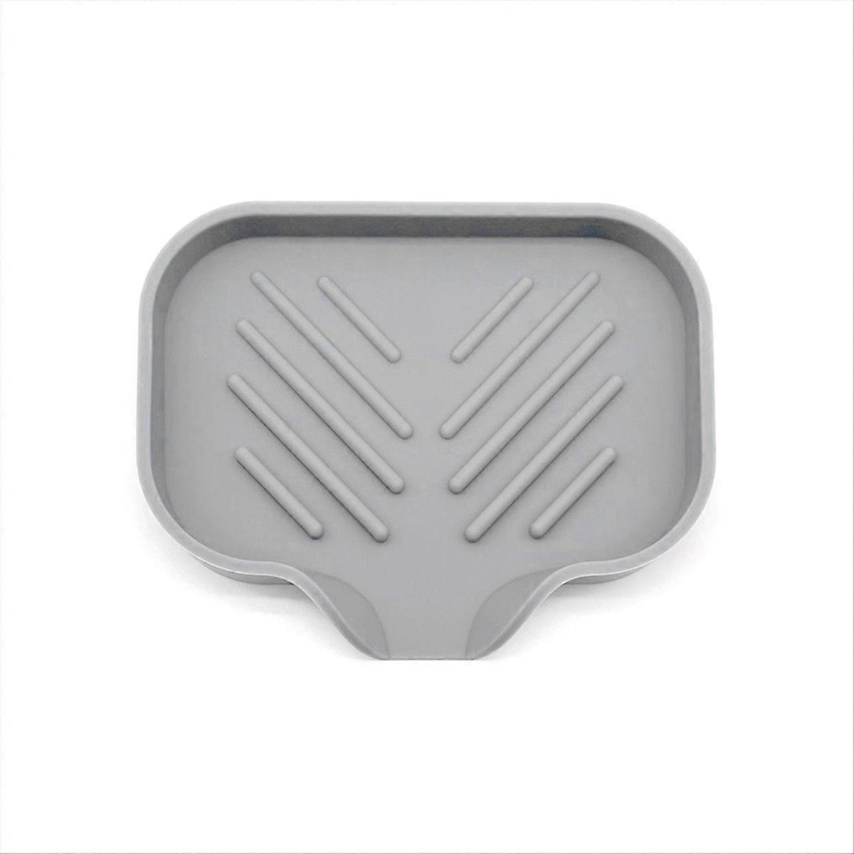 Self Draining Soap Bar Holder Silicone S grey