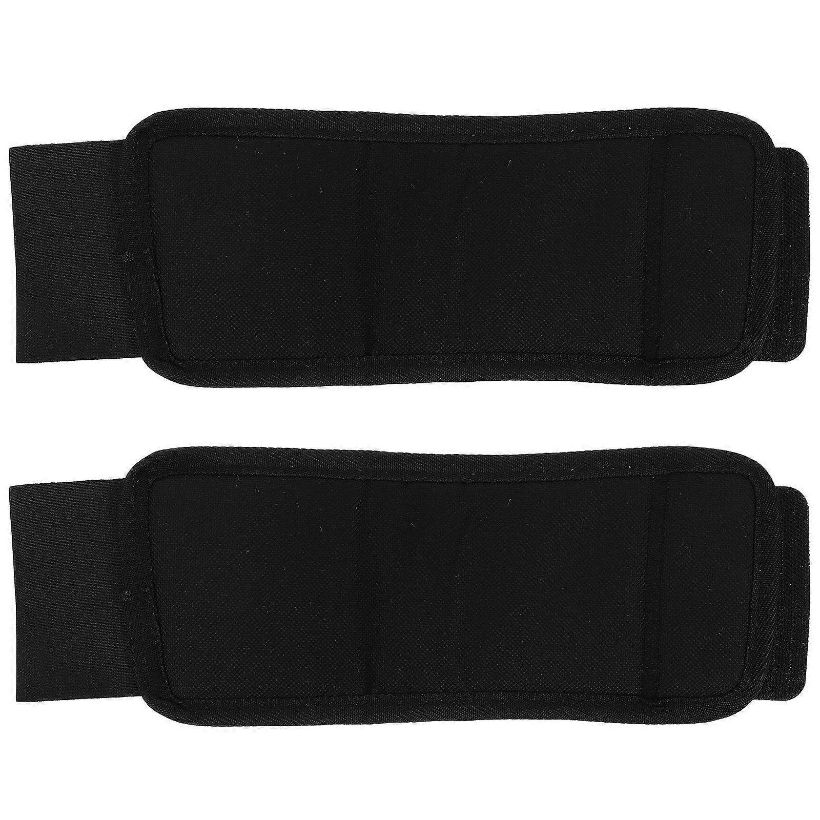 Horse Care Protective Leg Wrap with Shock Absorption 2Pcs Black