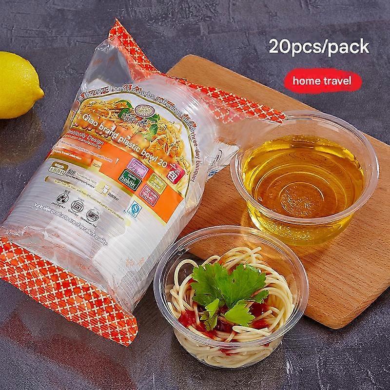 Disposable Plastic Dessert Cup with Lid, Thickened